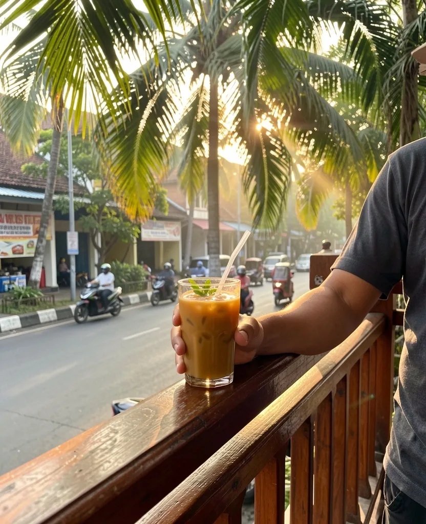 Indonesian morning wellness scene